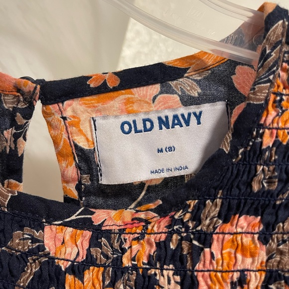 Old Navy - Coral & Dark Blue - Long Sleeve Shirt - Picture 6 of 10